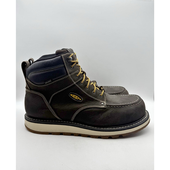 Keen Mens Cincinnati 6" Work Boot US 15 Wide EU 48 Brown Composite Toe WP NIB - Picture 4 of 14